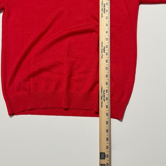 Bonobos V-Neck Sweater Extra Fine Merino Wool Light Red Pink Men's size Large - Picture 3 of 7